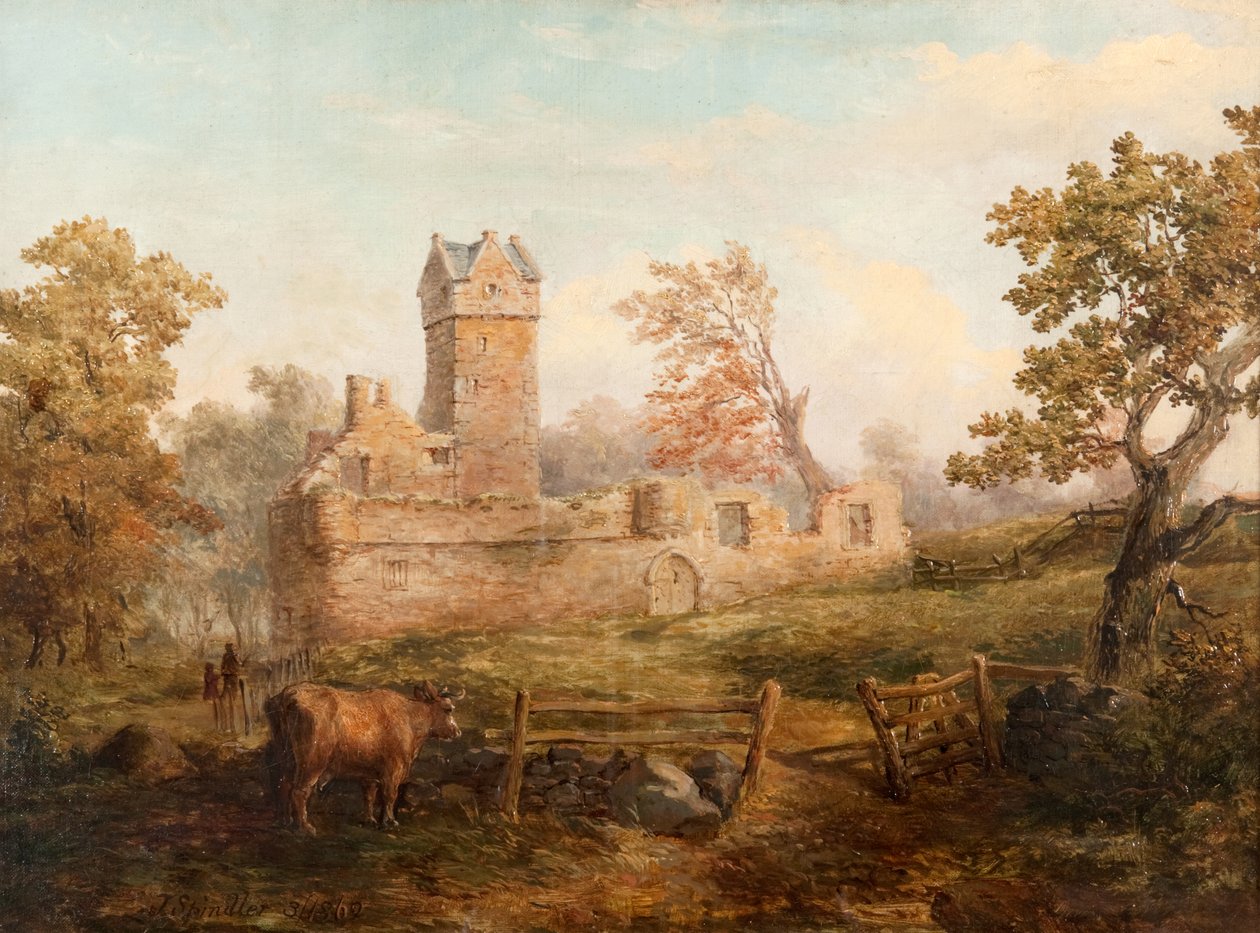 Mains Castle by James Gustavus Hope Spindler