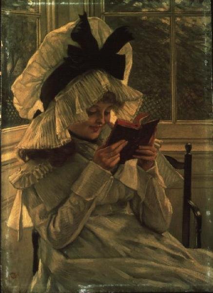 Reading a Book by James Jacques Joseph Tissot