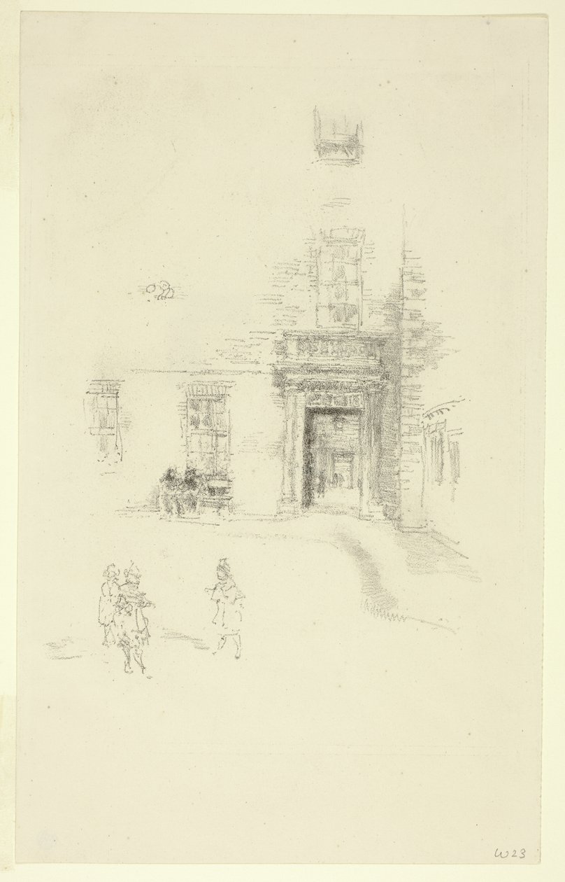 Courtyard, Chelsea Hospital by James Abbott McNeill Whistler