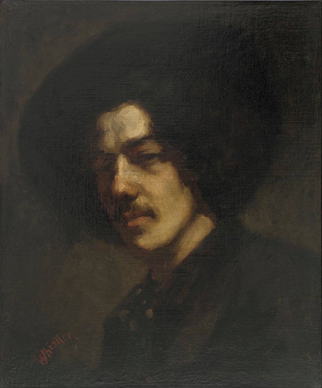 Portrait of Whistler with Hat by James Abbott McNeill Whistler