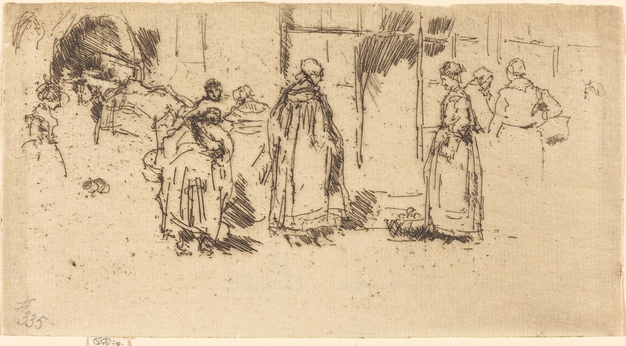 Poultry-Market, Loches by James Abbott McNeill Whistler