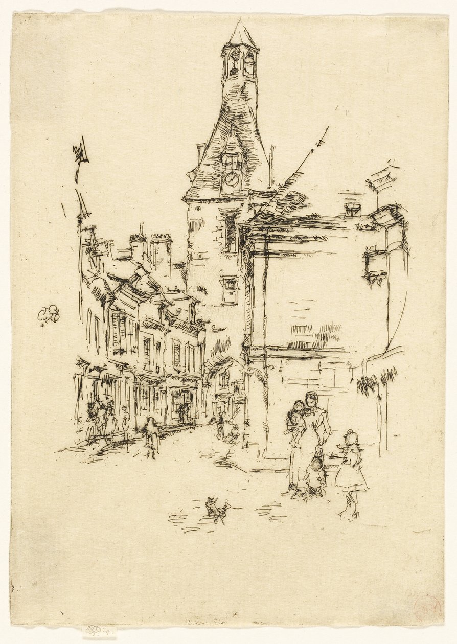 The Clock Tower - Amboise by James Abbott McNeill Whistler