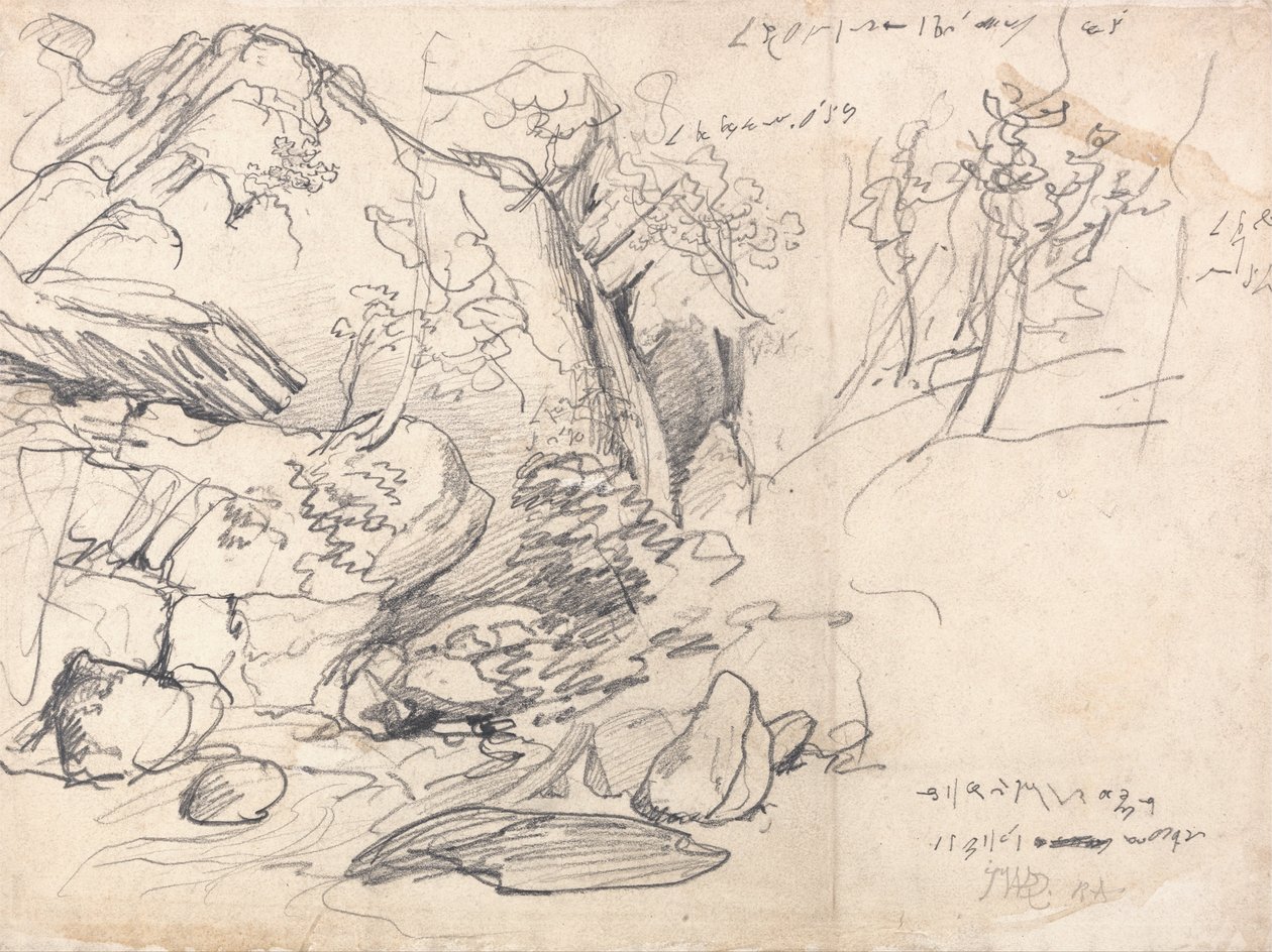 Study of a Mountain with Trees by James Ward