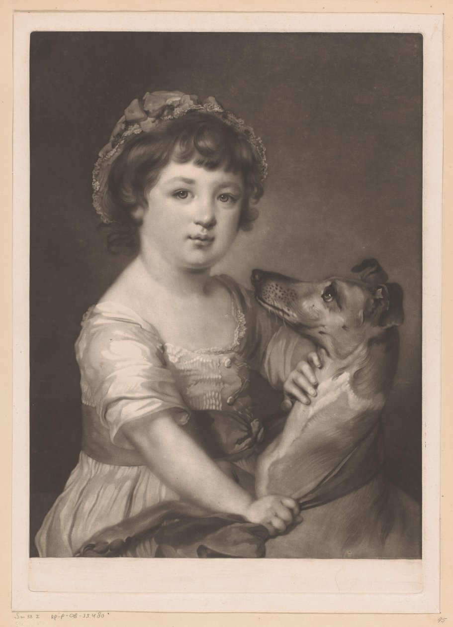 Portrait of Frances Lascelles by James Watson (prentmaker)