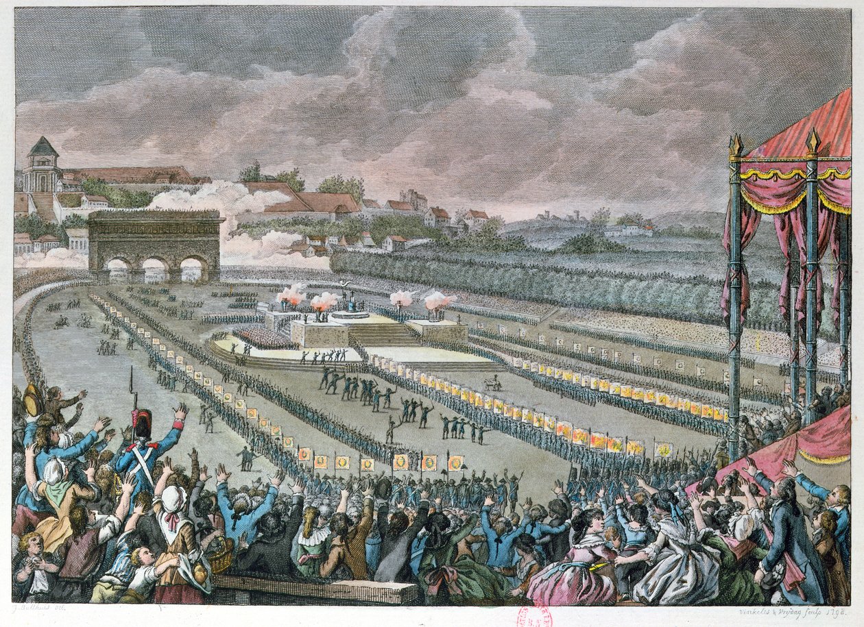 Festival of the Federation, 14 July 1790, at the Champ de Mars, 1798 by Jan Bulthuis