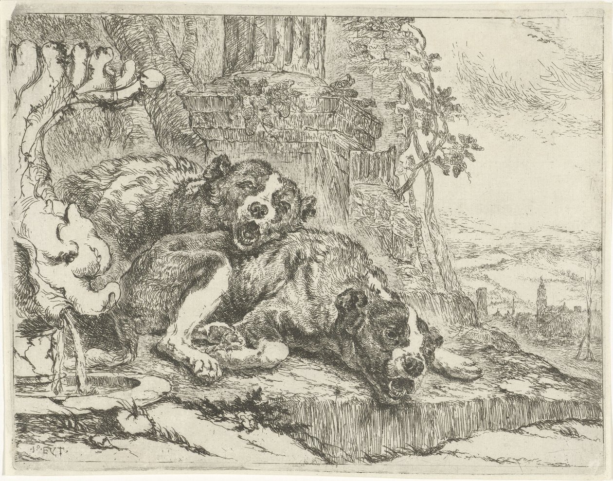 Two Lying Dogs by Jan Fyt