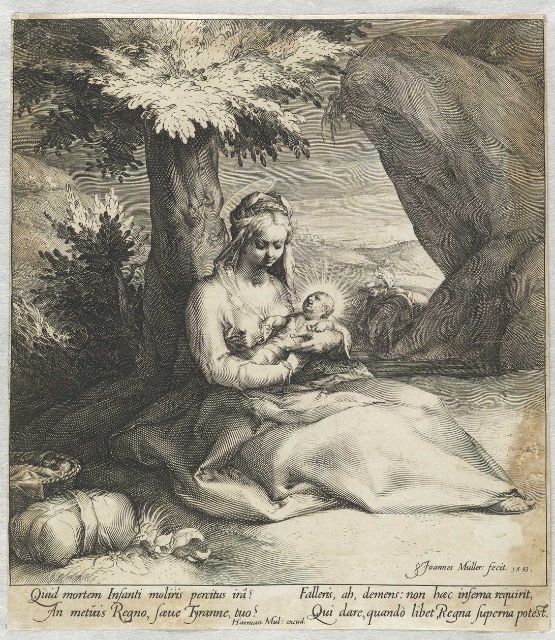 The Rest on the Flight into Egypt by Jan Harmensz. Muller