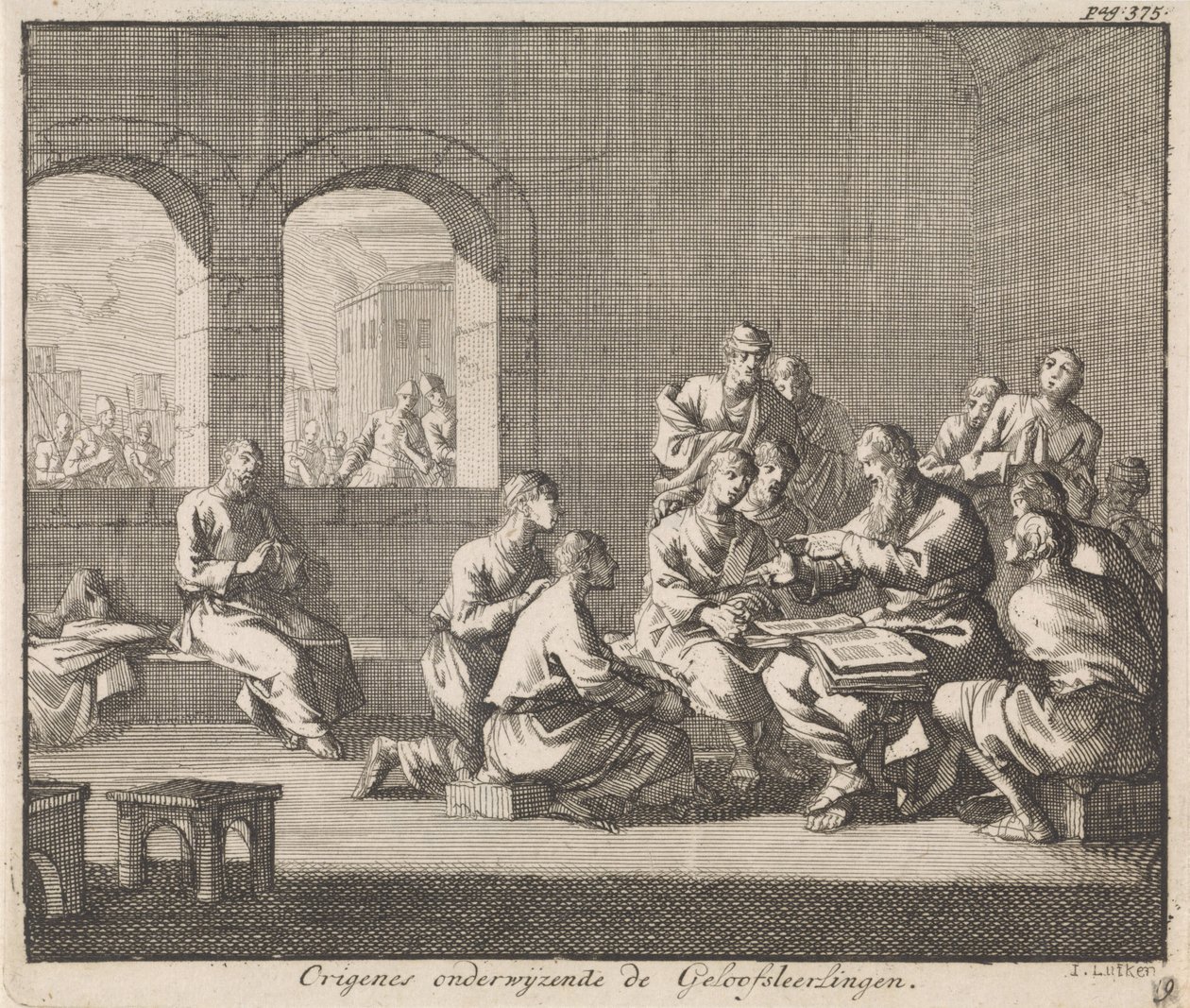 Origen with His Disciples by Jan Luyken