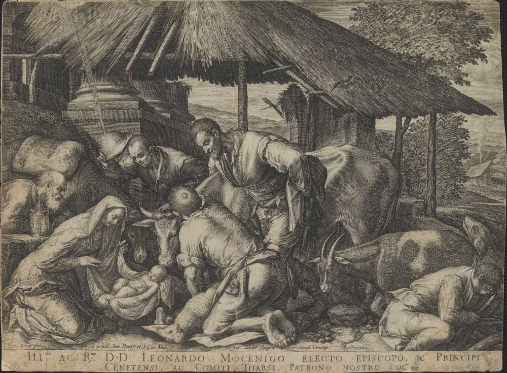 Adoration by the Shepherds by Jan Sadeler
