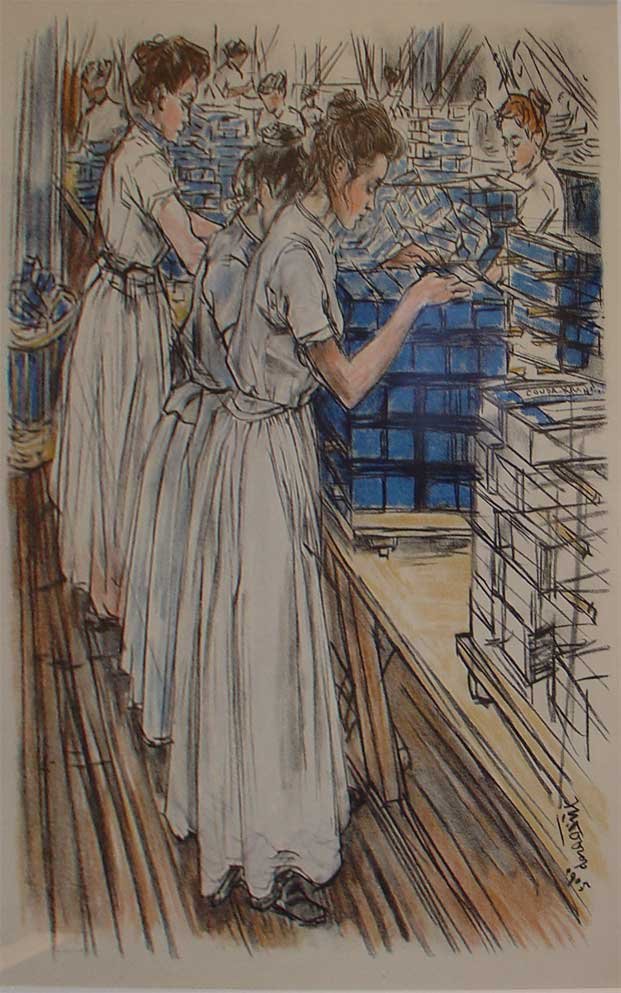 Packers in a Candle Factory by Jan Toorop
