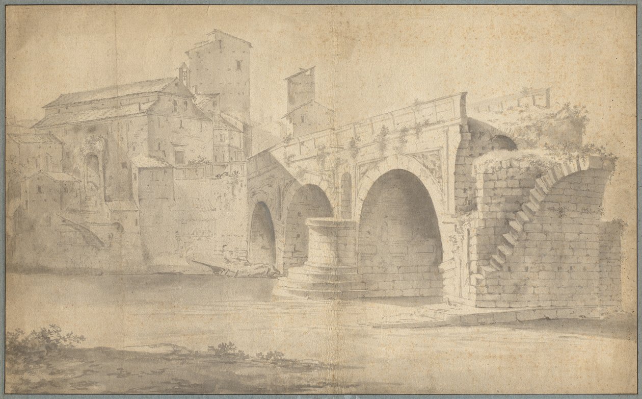 View of the Ponte Rotto, Rome by Jan Asselyn