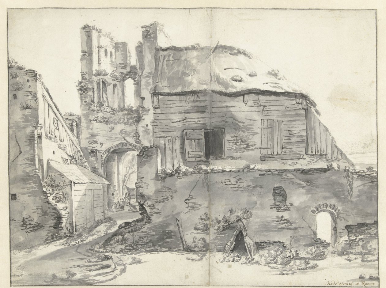 House by a Ruin by Jan Baptist Weenix