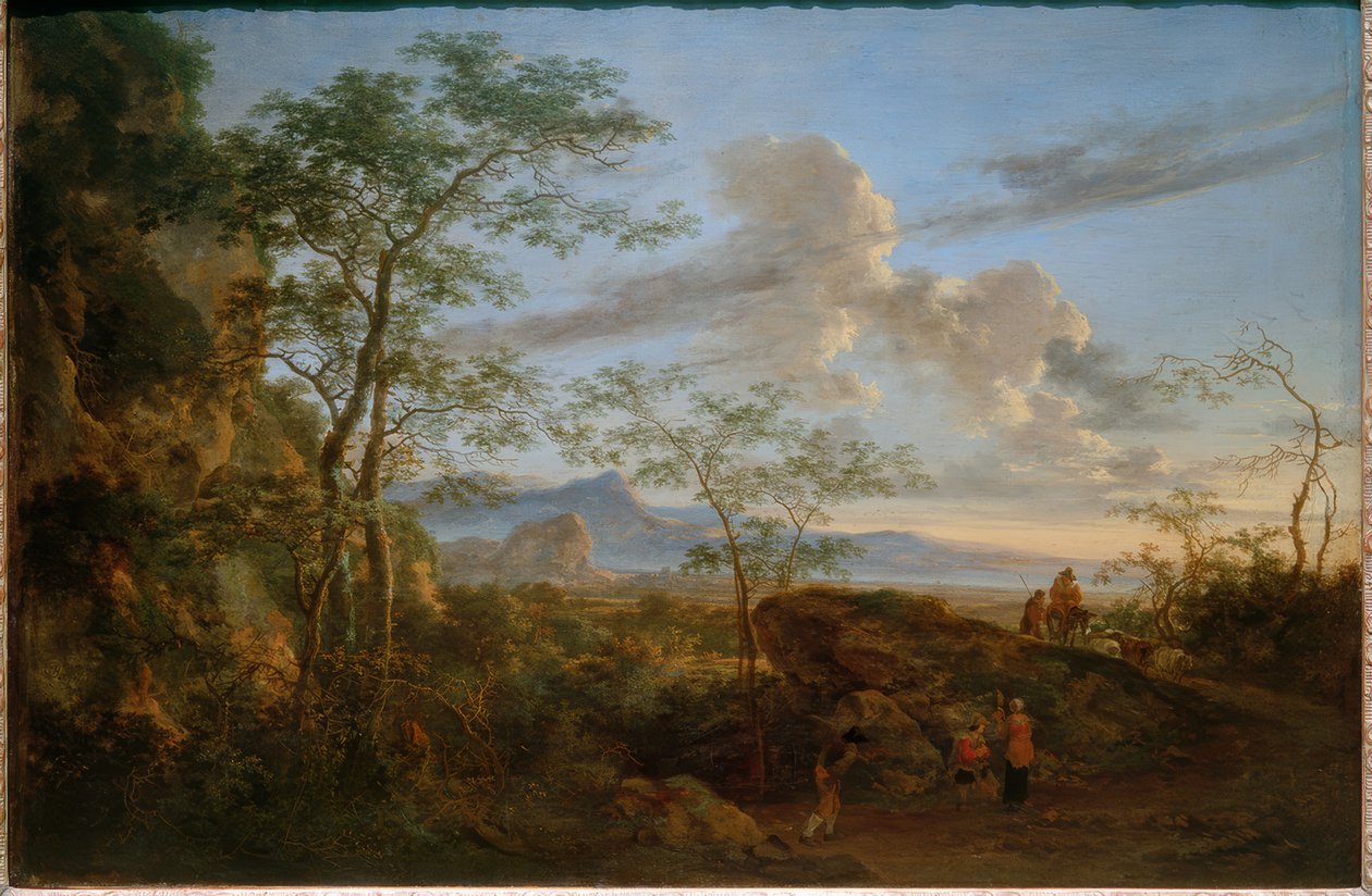 Southern Landscape with Shepherds and Sheep Herd by Jan Both