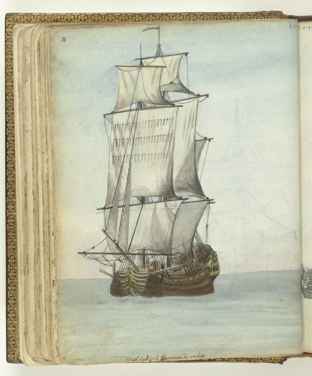 West Indies Trader Under Sail by Jan Brandes