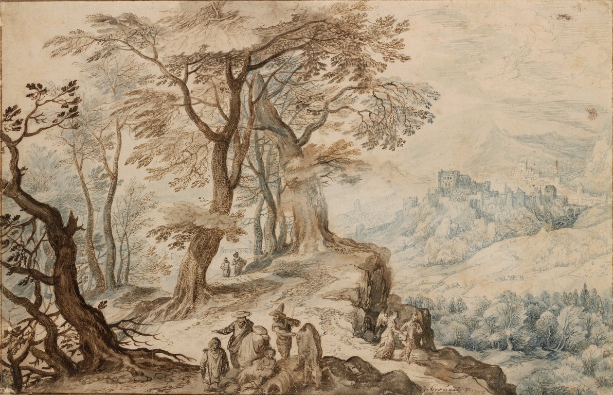 Landscape with Tobias and the Angel by Jan Breughel Ii
