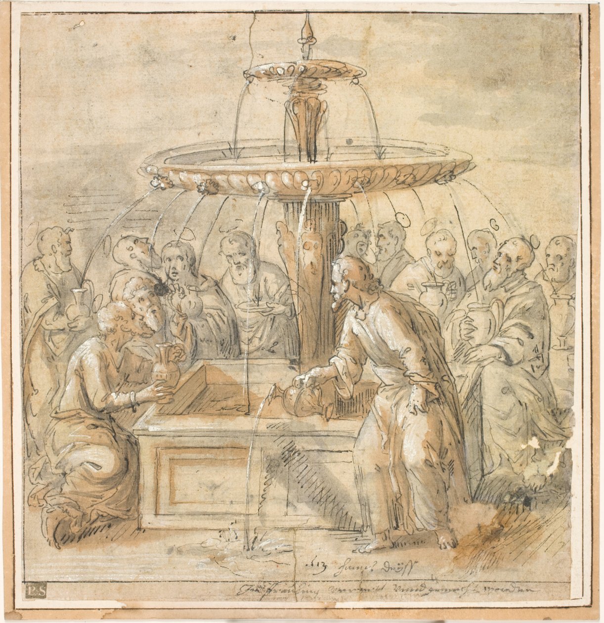 Saints with Jars Around a Fountain by Jan Deys