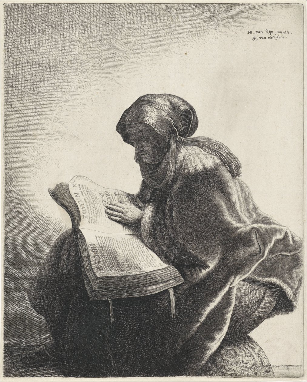 Old Woman Reading by Jan Gillisz. van Vliet