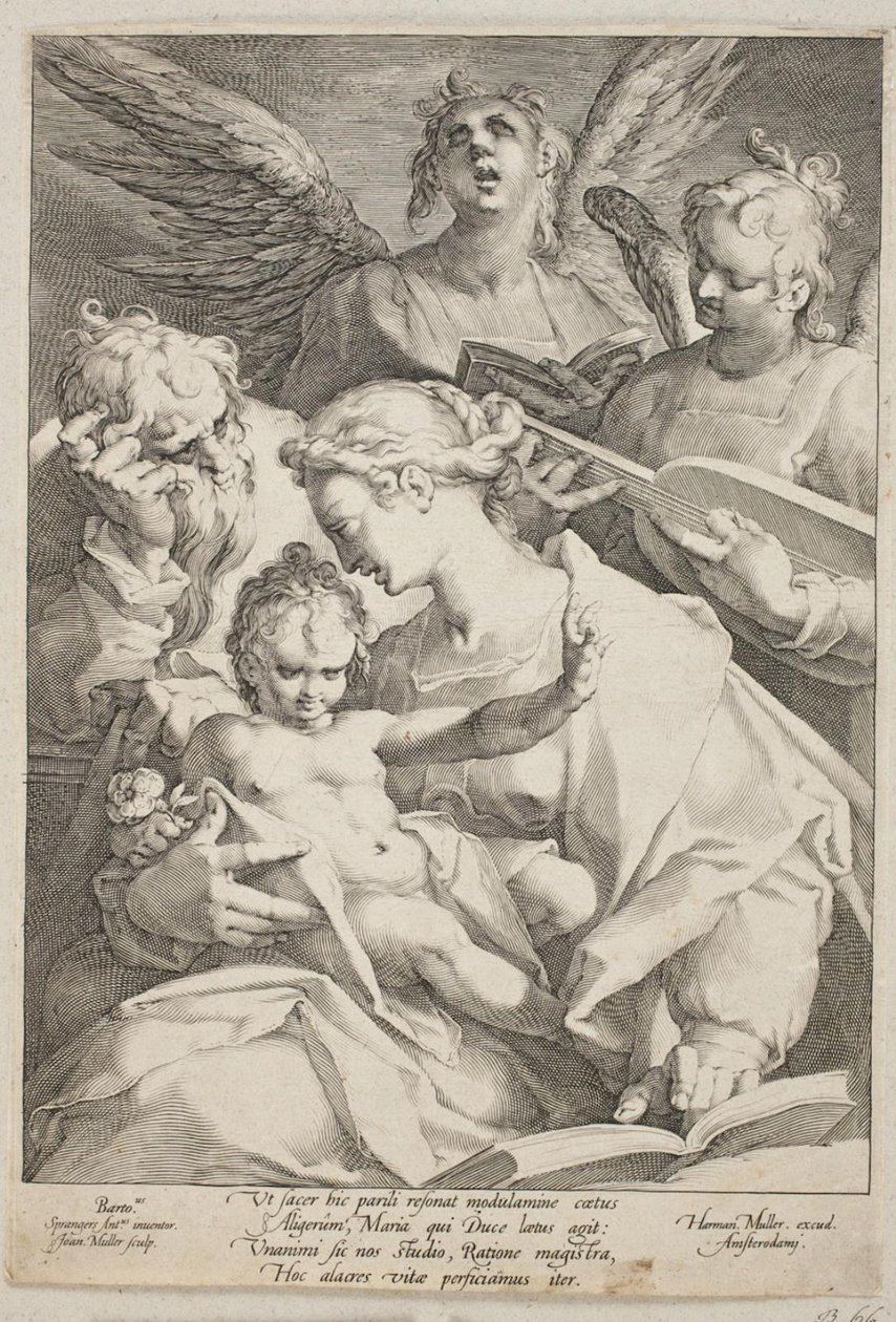 The Holy Family Attended by Angels by Jan Harmensz. Muller