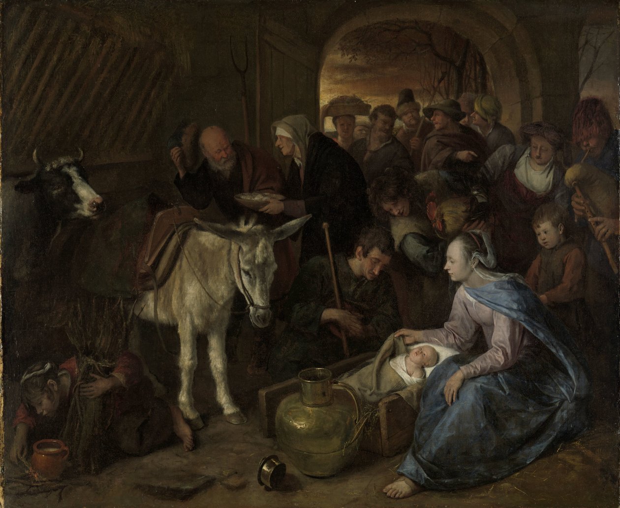 The Adoration of the Shepherds by Jan Havicksz. Steen