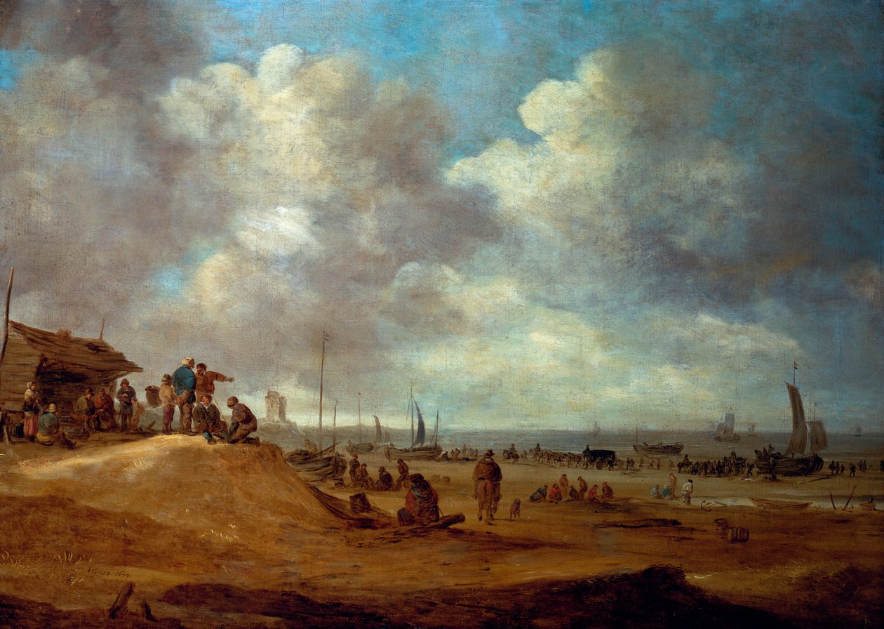 A View of Scheveningen by Jan Josephsz van Goyen