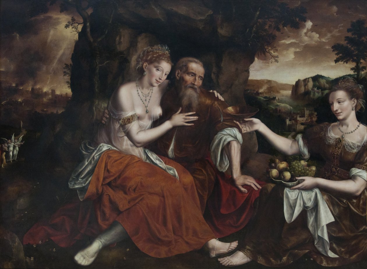Lot and His Daughters by Jan Matsys
