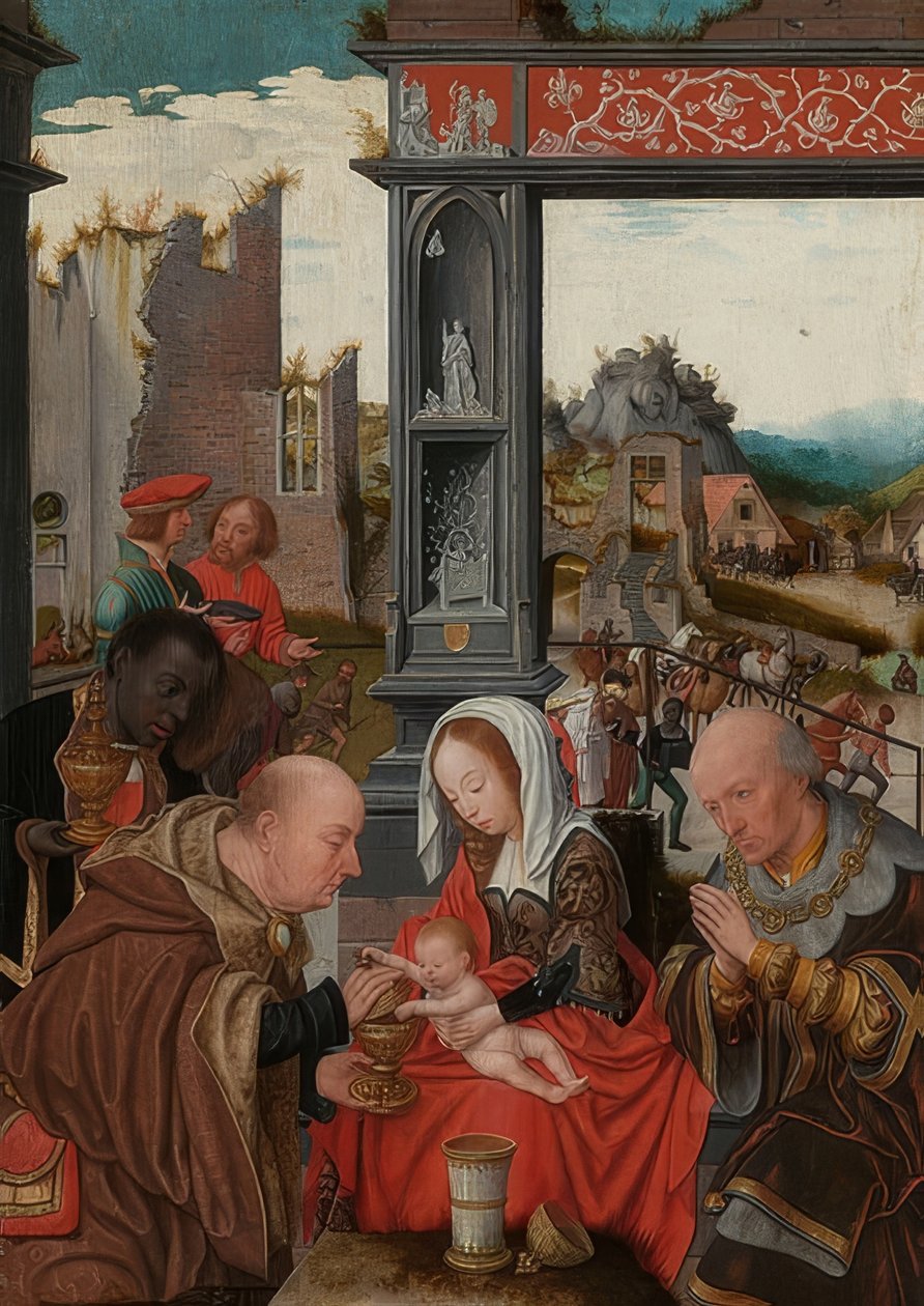 Adoration of the Magi. Around 1520-25 by Jan Mostaert