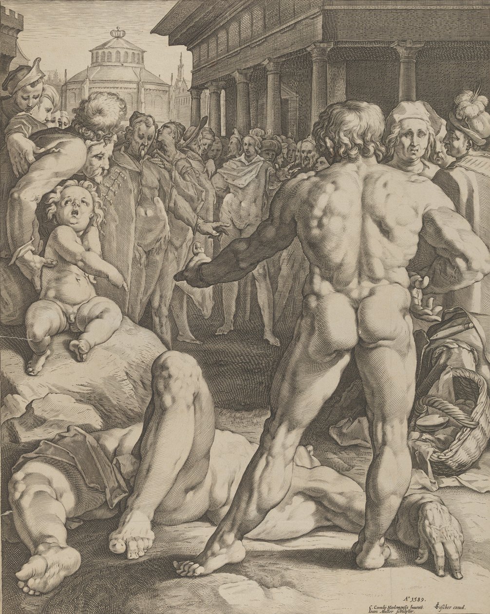 The Fight Between Ulysses & Irus by Jan Muller