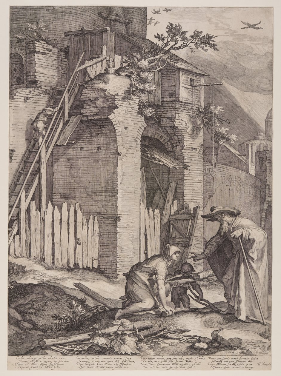 Prophet Elijah with the Widow of Zarephath by Jan Saenredam
