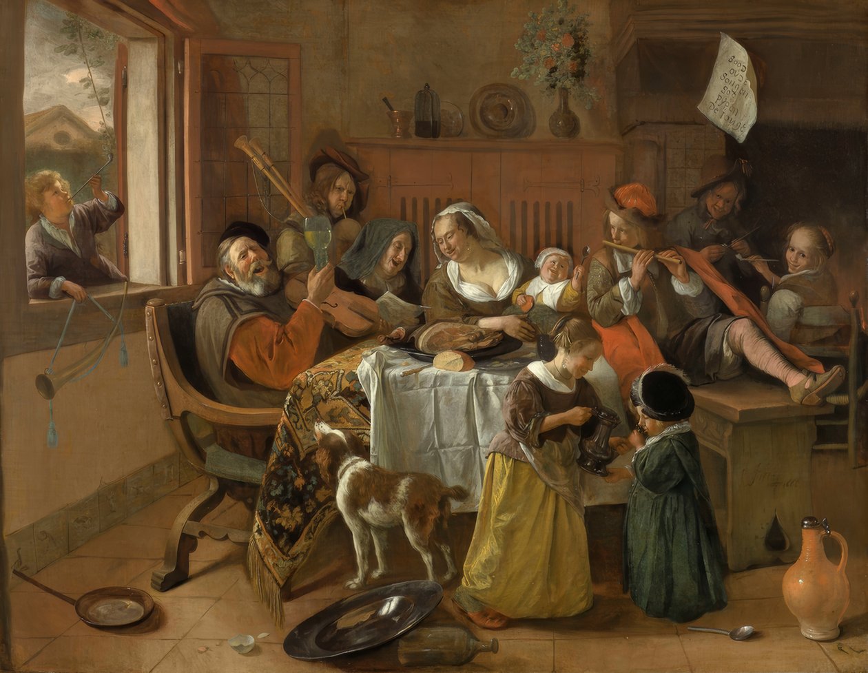 The Happy Family by Jan Havickszoon Steen