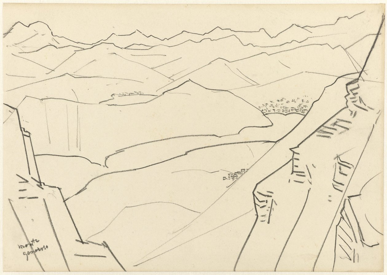 Sketch of a Mountain Landscape Monte Generoso by Jan Toorop