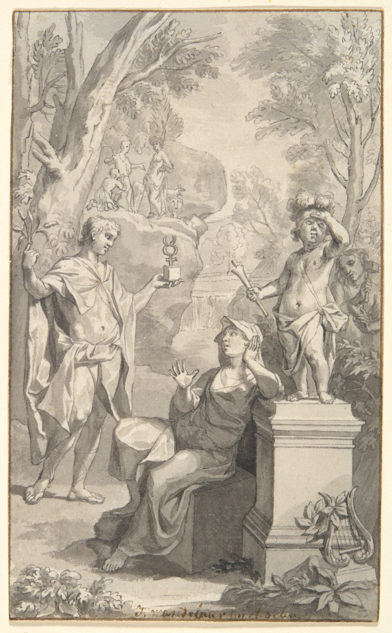 Two Designs for a Title Page by Jan Wandelaar