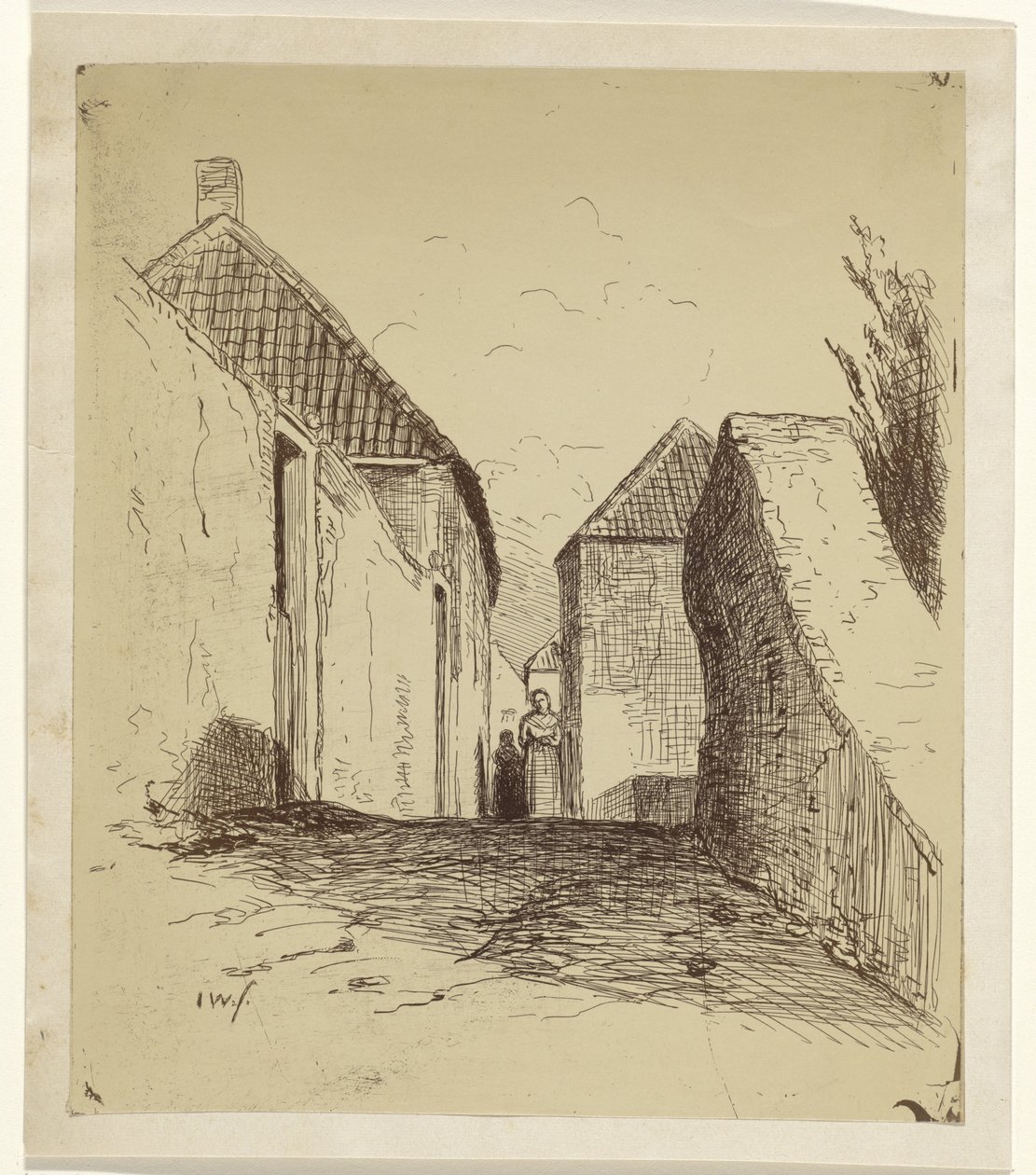 View of the South Wall in Leerdam by Jan Weissenbruch