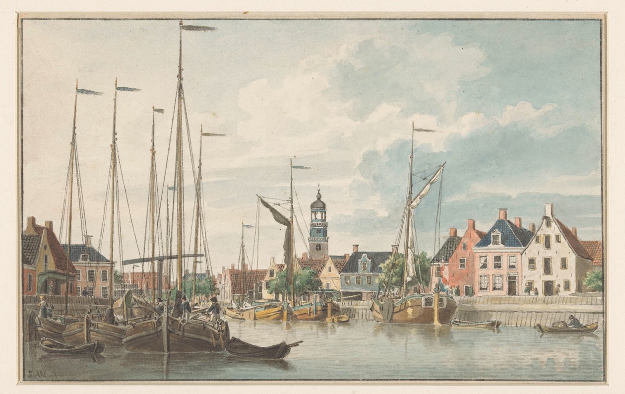 View in De Lemmer by Jan Weissenbruch