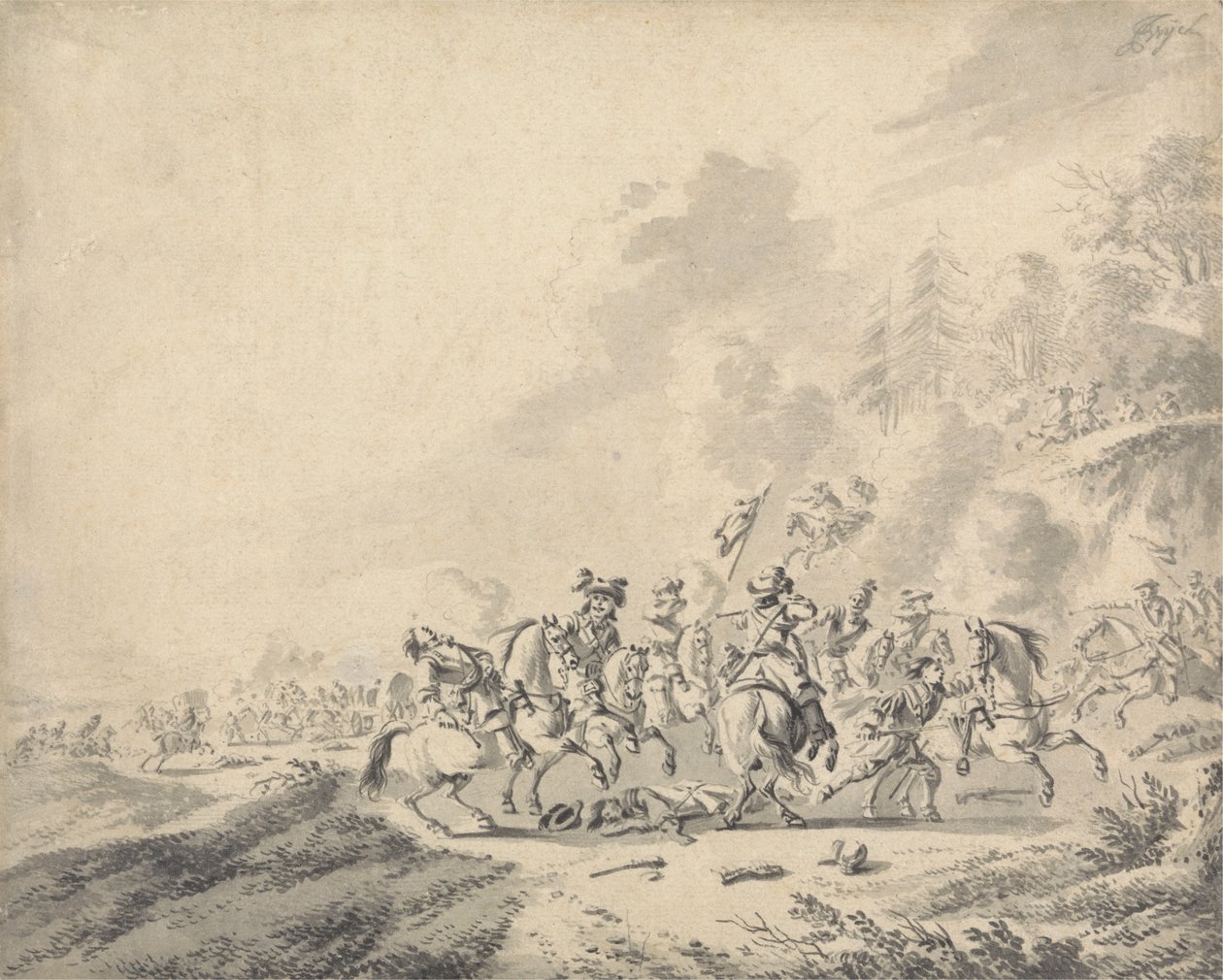 A Cavalry Battle by Jan Wyck
