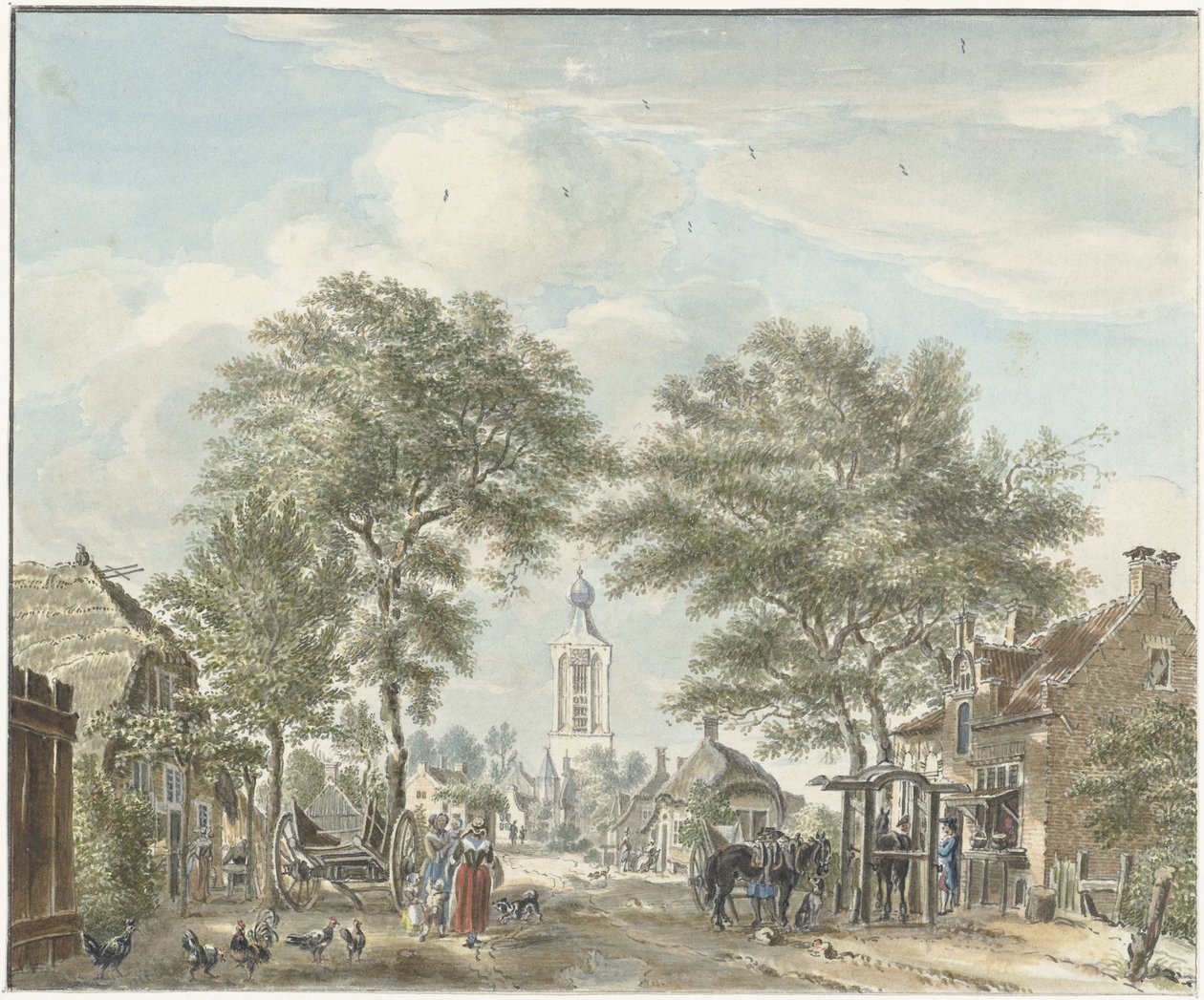 View of Scherpenzeel by Jan de Beijer