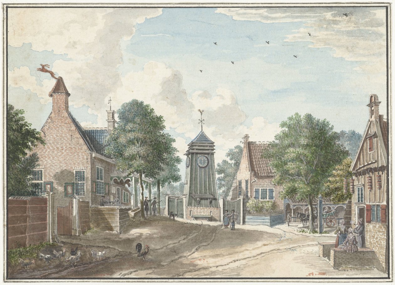View of the Klokhuis in Overveen by Jan de Beijer