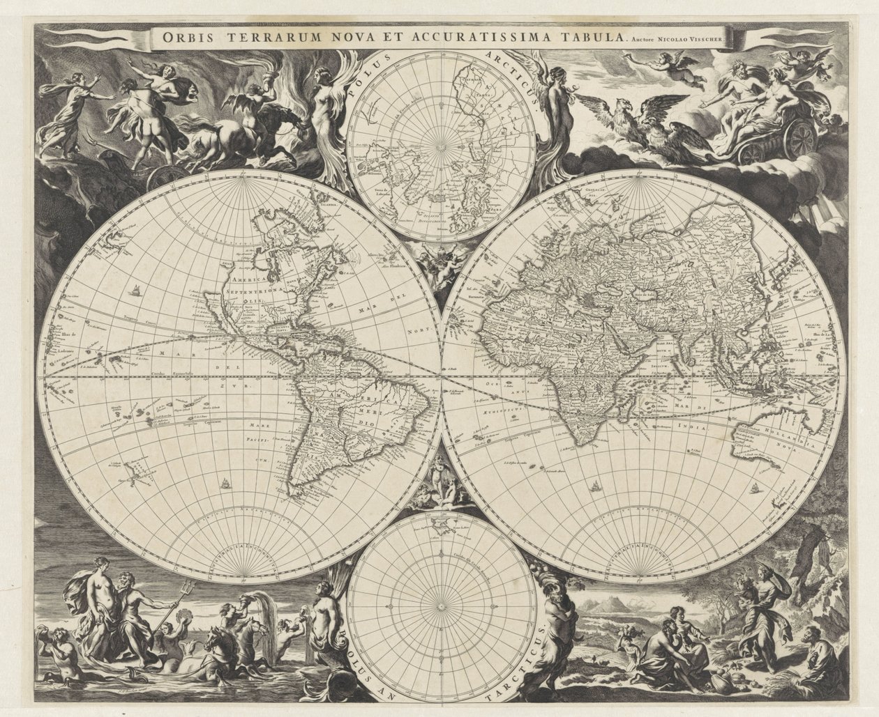 Map of the World by Jan de Visscher