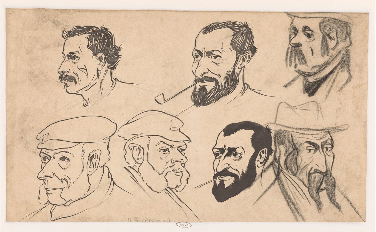 Study Sheet with Heads by Jan de Waardt
