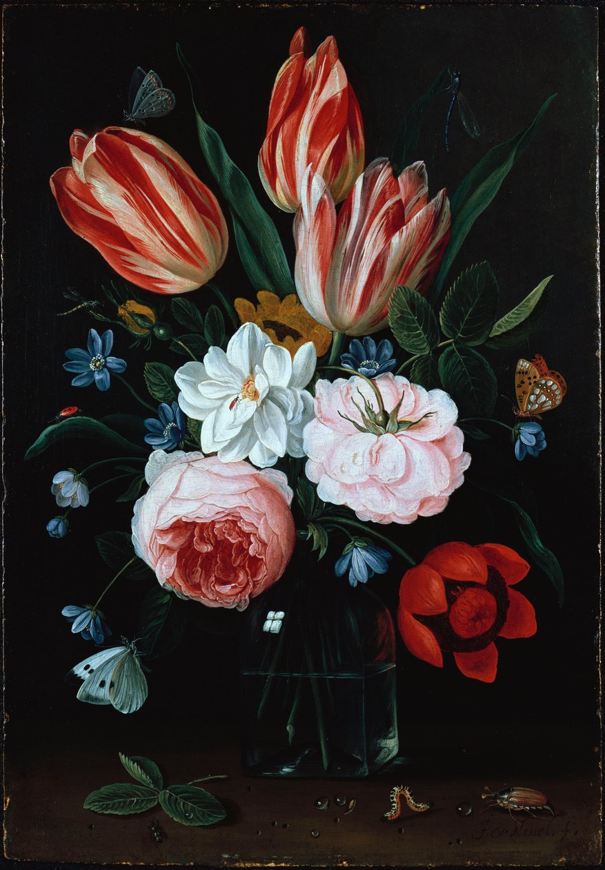 Flowers in a Vase by Jan van Kessel