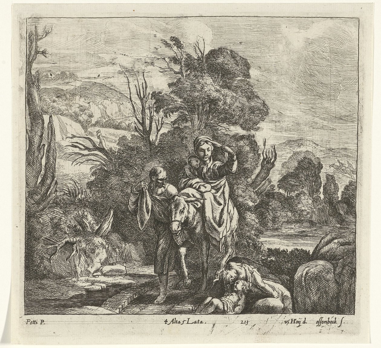 Flight into Egypt by Jan van Ossenbeeck