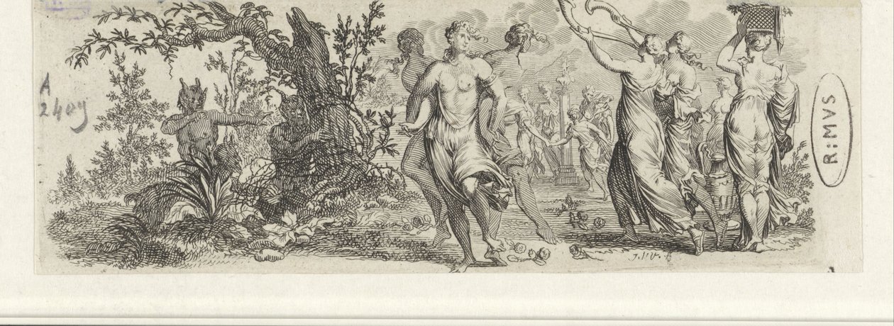 Dancing Nymphs Spied by Satyrs by Jan van Vianen