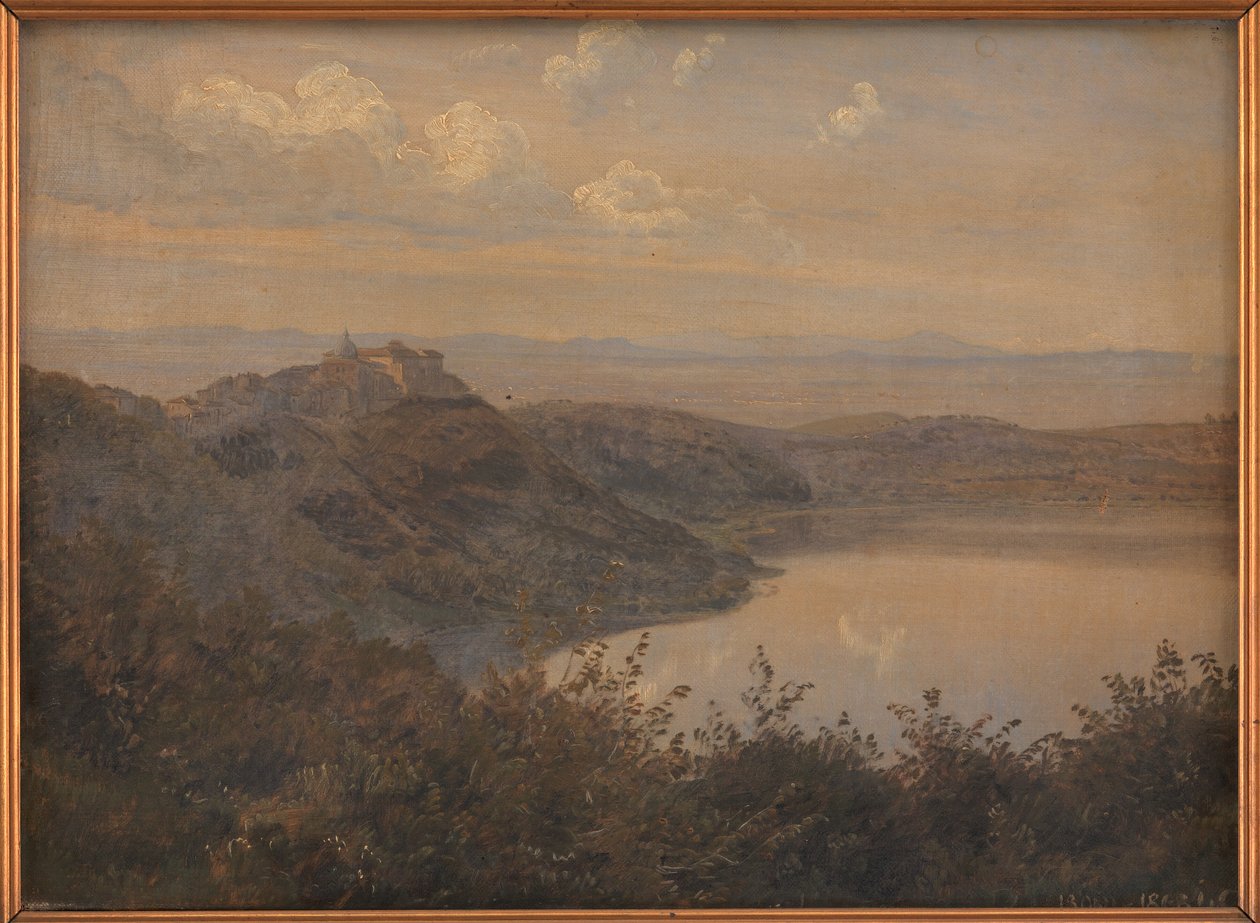 A View towards Castel Gandolfo, Italy by Janus La Cour