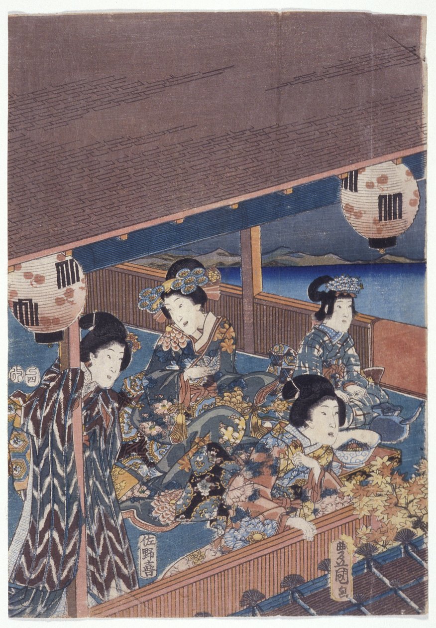 Part Of Genji Triptych by Japanese School