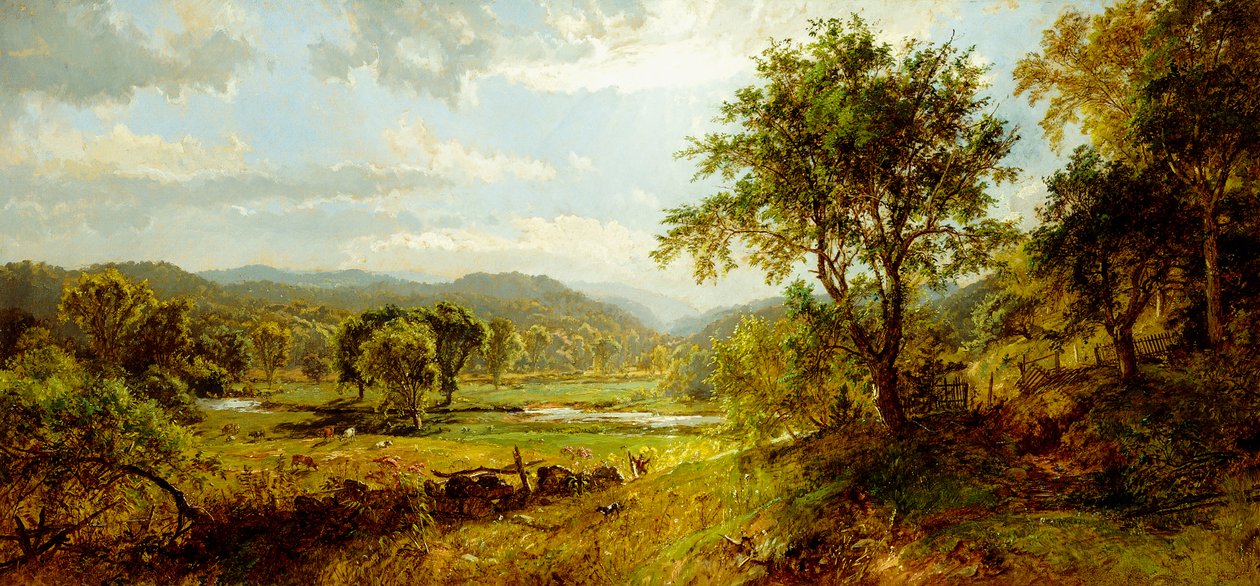 The Saw Mill River by Jasper Francis Cropsey