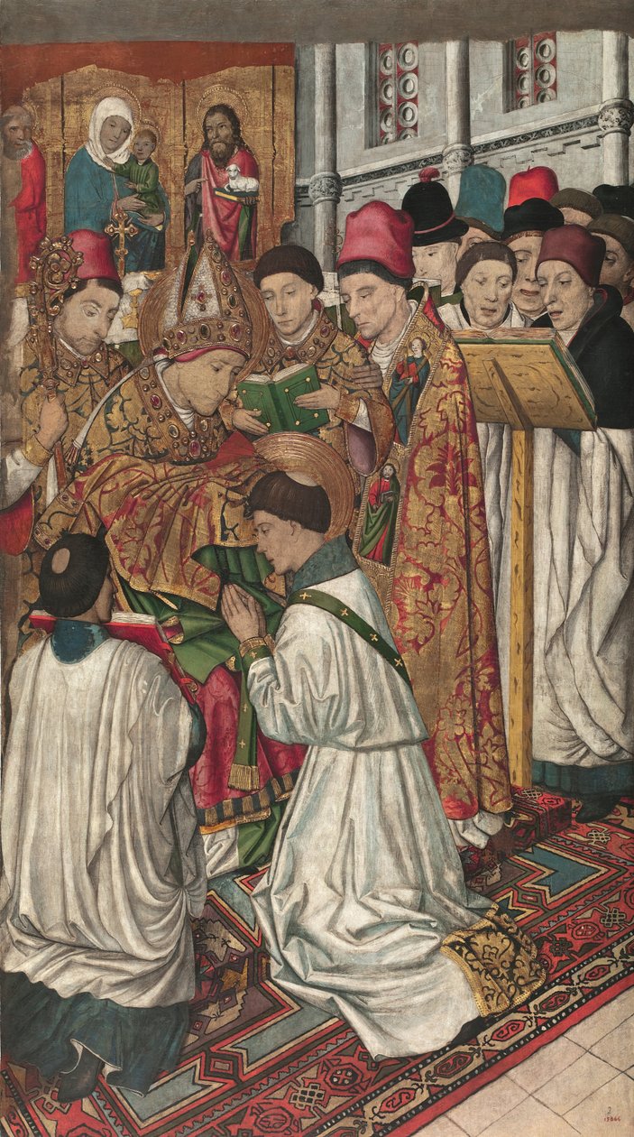 Saint Vincent Ordained by Saint Valerius by Jaume Huguet