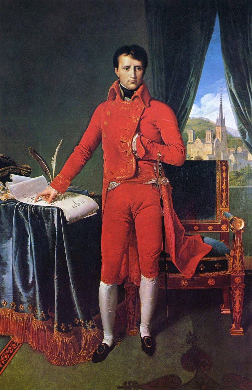 Portrait of Napoleon Bonaparte as First Consul by Jean Auguste Dominique Ingres