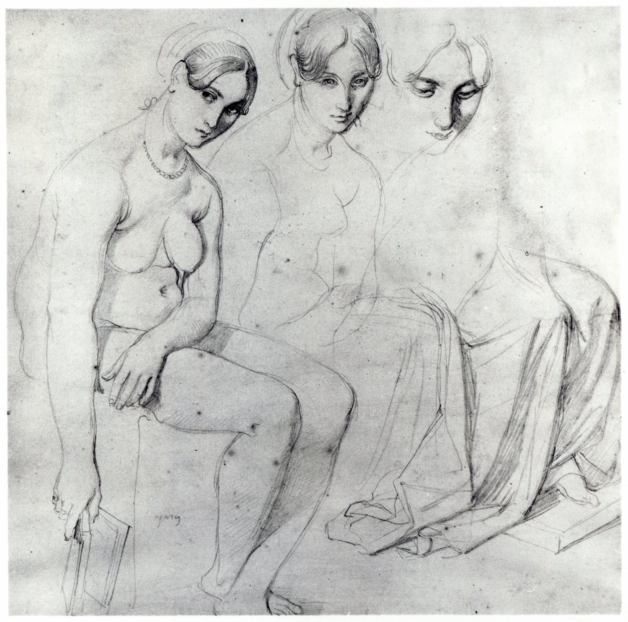 Study for Francesca da Rimini by Jean Auguste Dominique Ingres