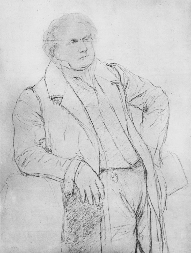 Study for the Portrait of M. Bertin by Jean Auguste Dominique Ingres
