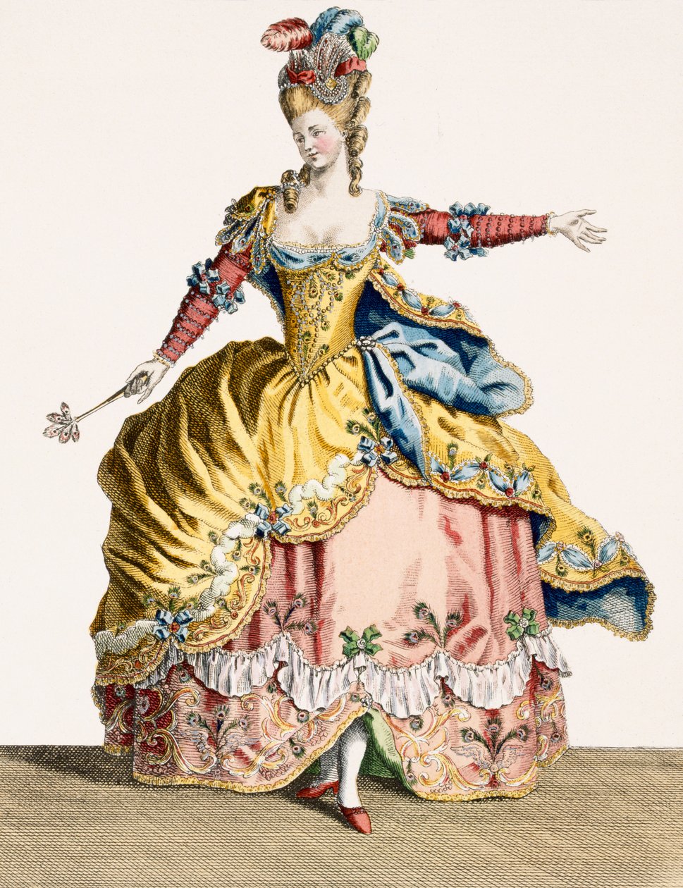Costume for the Queen of the Sylphs in the Ballet of the Elements, Engraved by Rene Gaillard c.1780 by Jean Baptiste Martin