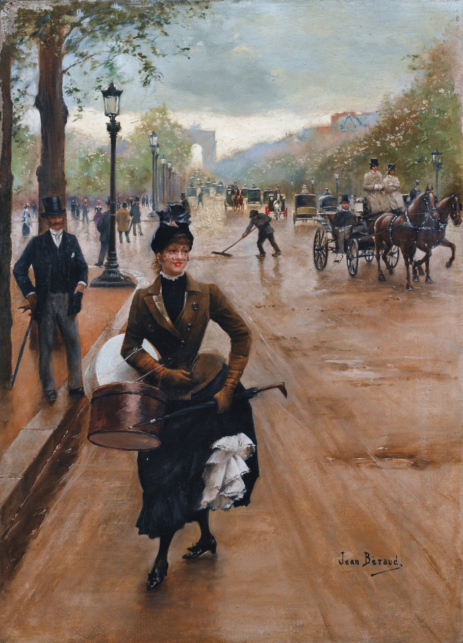 The Milliner on the Champs Elysees by Jean Beraud